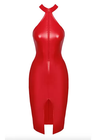 Robe midi rouge sexy épaules nues Orgia