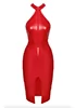 Robe midi rouge sexy épaules nues Orgia