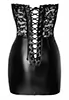 Mini robe wetlook corset en dentelle à lacets Solace