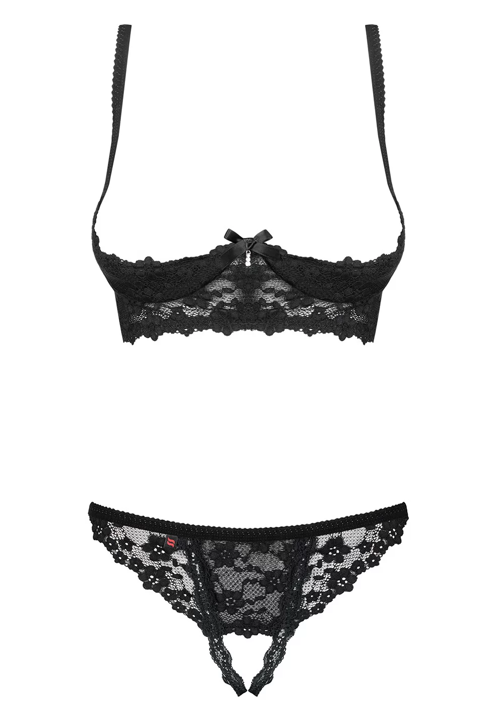 Lingerie ouverte redresse sein 2 pcs Letica Noir