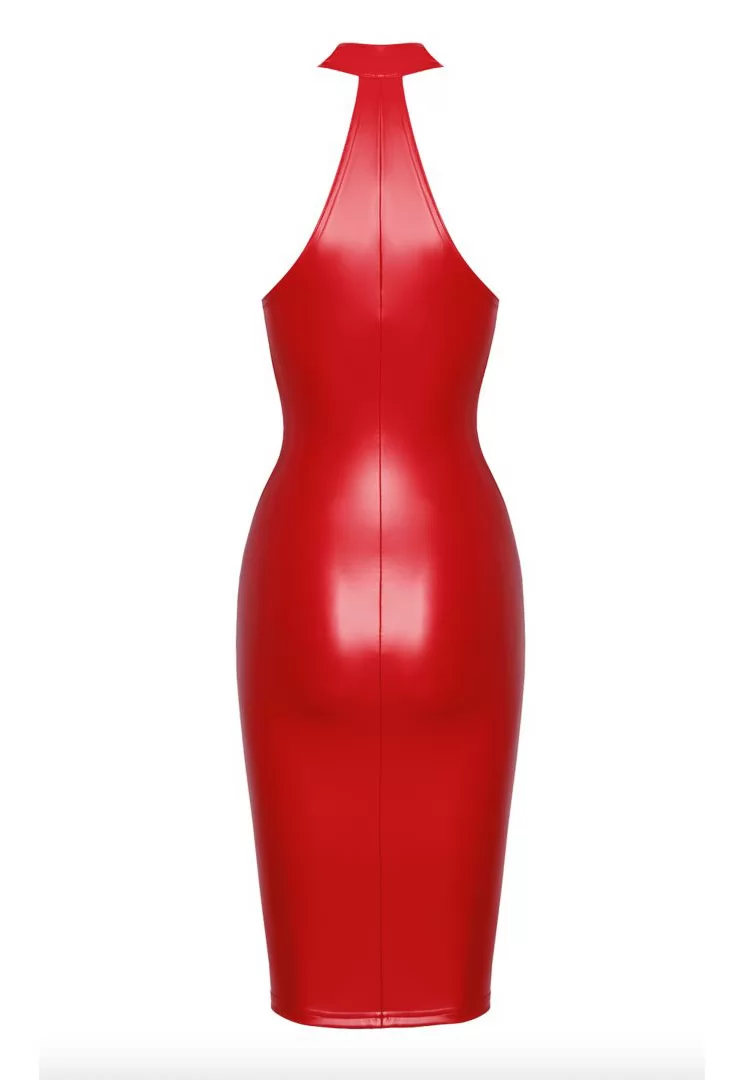 Robe midi rouge sexy épaules nues Orgia